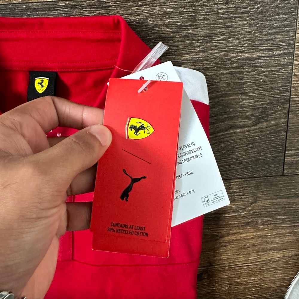 (NWT) PUMA Scuderia Ferrari F1 Men's Classic Polo Red Size Large - Picture 3 of 3